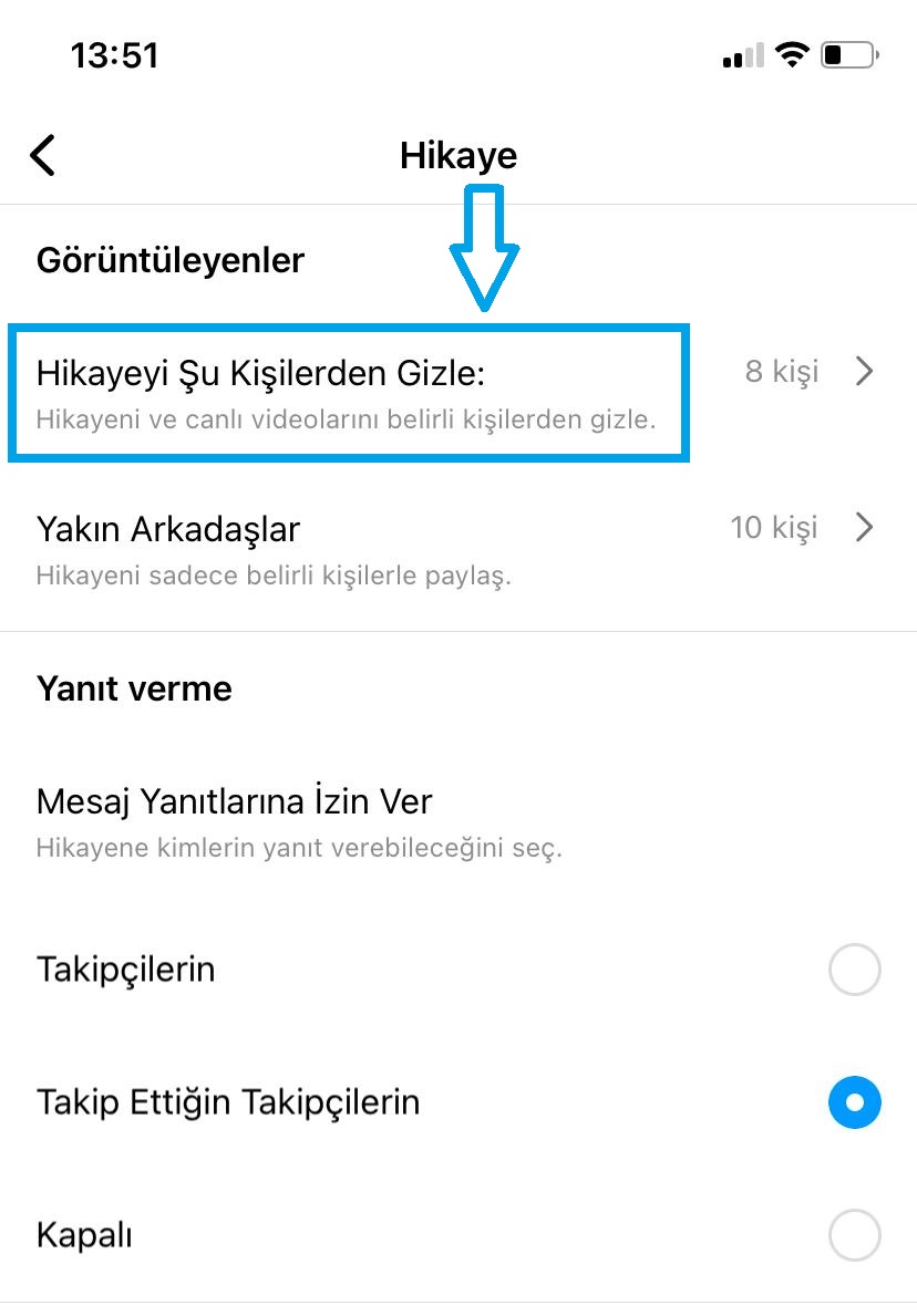instagram hikayesi nasıl gizlenir