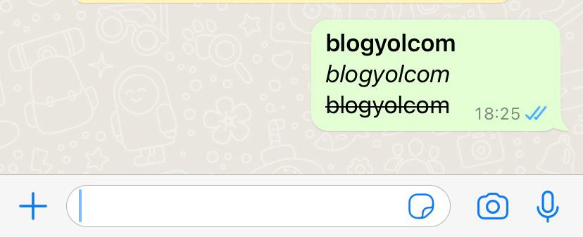 whatsapp italil, üstü çizgili, kalın yazma nasıl oluyor